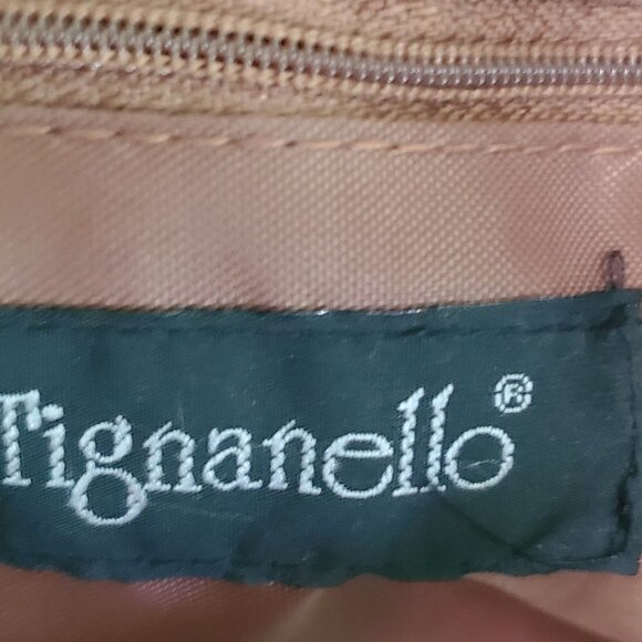 Tignanello Brown Snake Print Leather Dual Strap Shoulder Bag - Picture 6 of 9